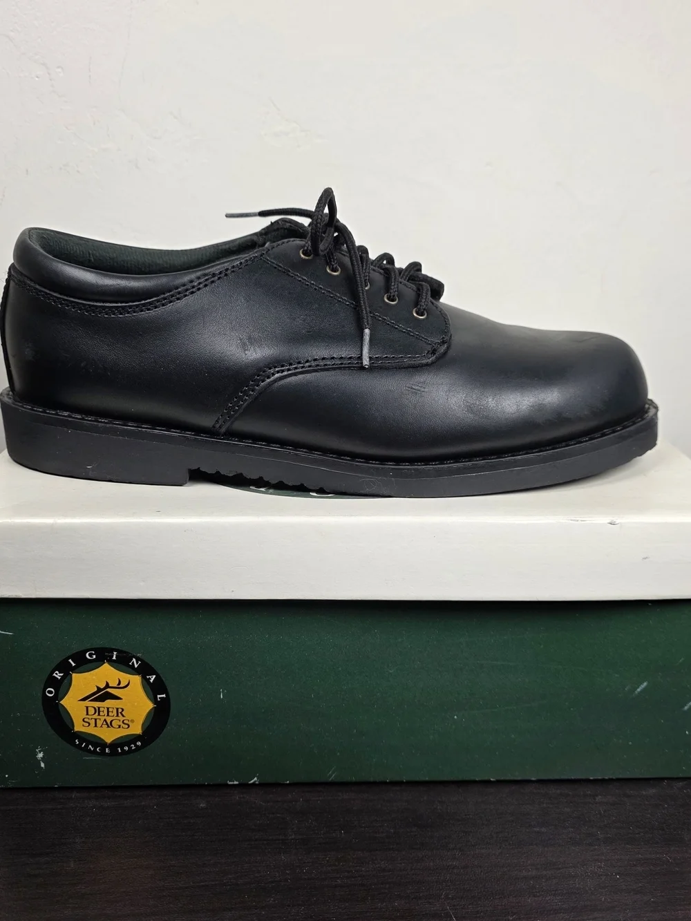 Deer Stags Brentwood Black Leather Dress Shoes 8.5W